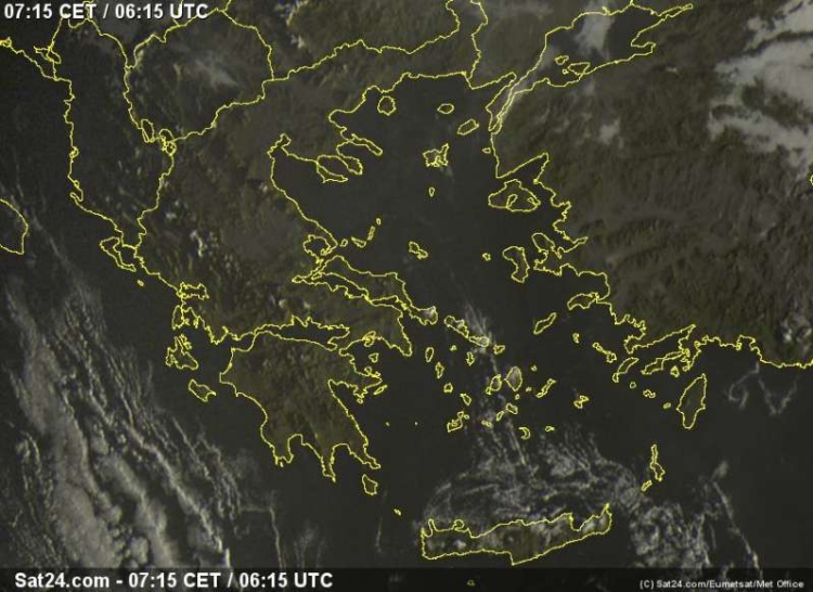 Δορυφορική εικόνα της Ελλάδας