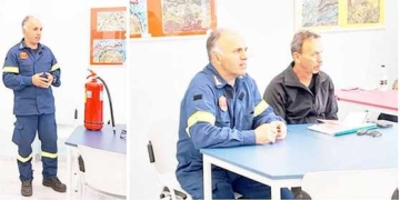 Επιμόρφωση των εκπαιδευτικών του 1ου Δημοτικού Αγίου Νικολάου από την Πυροσβεστική και την Ομάδα Διάσωσης Κρήτης  