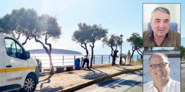 Ευπρεπίζεται ο παραλιακός δρόμος του Αγίου Νικολάου βάφονται τα κάγκελα, αλλάζουν οι λάμπες φωτισμού