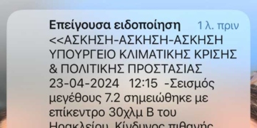 Μηνύματα από το 112 στους κατοίκους του ν. Λασιθίου