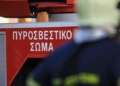 Κάηκε φορτηγό που εξετράπη της πορείας του στην ΕΟ Ηρακλείου-Αγίου Νικολάου