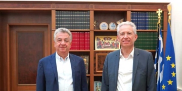 Επίσκεψη του υπ. Ευρωβουλευτή με το ΠΑΣΟΚ-ΚΙΝΑΛ Κ. Χρυσόγονου στον Περιφερειάρχη Στ. Αρναουτάκη