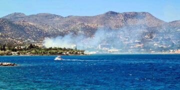 Φωτιά στην περιοχή του Όρμου Αγ. Νικολάου (βίντεο)