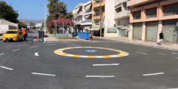 Δόθηκε σήμερα στην κυκλοφορία ο κεντρικός κυκλικός κόμβος στη συμβολή των οδών Α. Παπανδρέου – Π. Βαρθολομαίου στη Σητεία