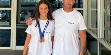 Χάλκινη και στα 50μ. ελεύθερο η Ειρήνη Κερούλη του ΝΟΑΝ