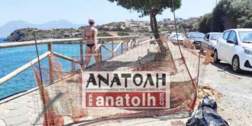Σε εκκρεμότητα παραμένει το πεζοδρόμιο της ακτής της Αμμουδάρας