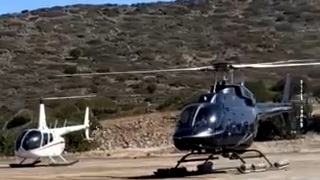 Ελικόπτερα πάνε κι έρχονται στην Ελούντα (βίντεο)