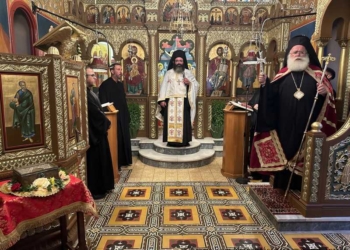 Ο Αρχιερατικός Εσπερινός της εορτής του Οσίου Ιωάννου του Ερημίτου στο Επισκοπικό Παρεκκλήσιο της Ι. Μητροπόλεως στην Ιεράπετρα