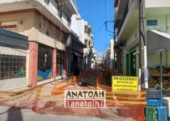 Τα προβλήματα από τις εργασίες ανάπλασης των κεντρικών οδών στην Σητεία
