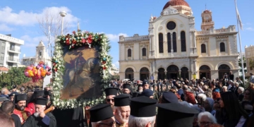 Με λαμπρότητα και κάθε επισημότητα ο εορτασμός του πολιούχου Ηρακλείου, Αγίου Μηνά