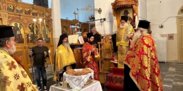 Αρχιερατικός Εσπερινός στον πανηγυρίζοντα Ιερό Ενοριακό Ναό Αγίου Μηνά Βαϊνιάς Ιεράπετρας