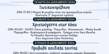Χριστουγεννιάτικες εκδηλώσεις στη Νεάπολη