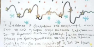 Χριστουγεννιάτικη βραδιά με ταινία, ζεστή σοκολάτα και δώρα από το 1ο Δημοτικό Σχολείο Νεάπολης