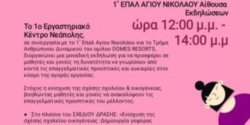 Ημέρα Καριέρας στην αίθουσα εκδηλώσεων του 1ου ΕΠΑΛ Αγίου Νικολάου
