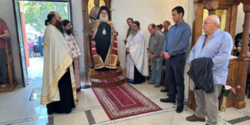 Ο Αρχιερατικός Εσπερινός της εορτής του Αγίου Χριστοφόρου στον ομώνυμο Ιερό Ναό της Ενορίας Παχειάς Άμμου Ιεράπετρας