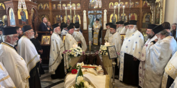 Η Εξόδιος Ακολουθία του μακαριστού Ιερέως Μιχαήλ Θαλασσινού στον Ιερό Καθεδρικό Ναό της Αγίας Αικατερίνης Σητείας