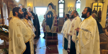 Ο Aρχιερατικός Εσπερινός της εορτής των Αγίων Κωνσταντίνου και Ελένης στον ομώνυμο Ιερό Ναό της Ενορίας Γρα Λυγιάς Ιεράπετρας