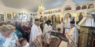 Με Αρχιερατική Θεία Λειτουργία πανηγύρισε ο Ιερός Προσκυνηματικός Ναός των Αγίων Κωνσταντίνου και Ελένης πόλεως Σητείας