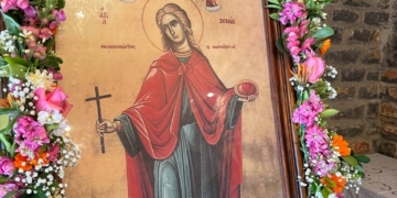 Με λαμπρότητα ο εορτασμός της Αγίας Ξενίας στα Έξω Λακώνια