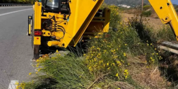 Ολοκληρώνεται ο καθαρισμός πρανών στον οδικό άξονα Χαμέζι – Σητεία