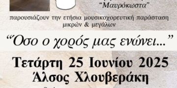 Μουσικοχορευτική παράσταση με τίτλο “Όσο ο Χορός μας Ενώνει …”