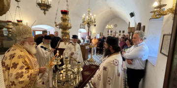 Αρχιερατική Θεία Λειτουργία στον ιστορικό Ιερό Ναό Αγίου Γεωργίου Μαγκασάς Σητείας