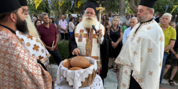 Ο Μέγας Αρχιερατικός Εσπερινός στον πανηγυρίζοντα Ιερό Ναό Αγίας Μαρίνας Ενορίας Καλογέρων Ιεράπετρας