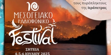 To Μεσογειακό Ραδιοφωνικό Φεστιβάλ Σητείας στηρίζει τους πυρόπληκτους της Ιεράπετρας