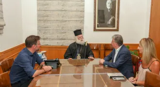 Στήριξη στο όραμα του Πατριάρχη Αλεξανδρείας για τη νεολαία : Συνάντηση του Πατριάρχη με τον Περιφερειάρχη Κρήτης