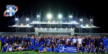 Στο βάθρο στο ΓΣΠ της Λευκωσίας Πέτρος Φραγκιαδάκης και Μαρία Γαρεφαλάκη
