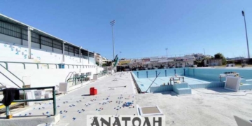 Συνεχίζονται οι εργασίες για την αισθητική  και λειτουργική αναβάθμιση στο κολυμβητήριο