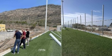 Ολοκληρώθηκαν οι εργασίες αποκατάστασης των ζημιών  στο γήπεδο του Κουτσουρά