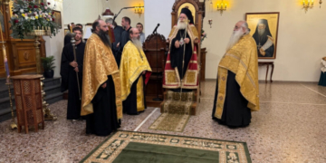 Ο Αρχιερατικός Εσπερινός της εορτής του Οσίου Νίκωνος του «Μετανοείτε» στον φερώνυμο Ιερό Ναό της Ιεράπετρας