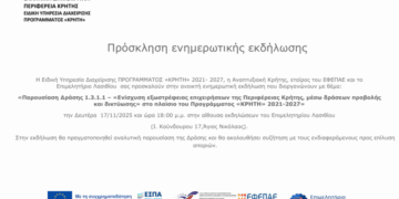 Στο Επιμελητήριο Λασιθίου η παρουσίαση της δράσης ενίσχυσης εξωστρέφειας επιχειρήσεων της Περιφέρειας Κρήτης