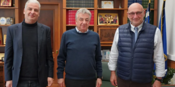 Συνάντηση του Περιφερειάρχη με τον Πρύτανη του Πανεπιστημίου Κρήτης για το Ευρωπαϊκό Σχολείο και τις νέες εστίες