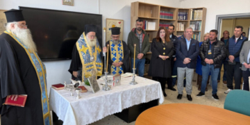 Στο 2ο Γυμνάσιο Ιεράπετρας άσκηση σεισμού και αγιασμός νέας βιβλιοθήκης