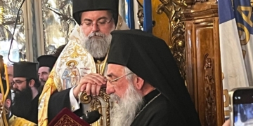 Ο Ιωάννης Ανδρουλάκης στην ενθρόνιση του νέου Ποιμενάρχη Κυδωνίας και Αποκορώνου