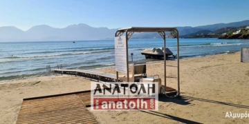 Ετοιμάζεται  η παραλία Αλμυρός
