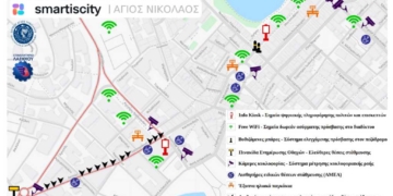 Ολοκληρώθηκαν οι παρεμβάσεις αναβάθμισης  του εμπορικού κέντρου του Αγίου Νικολάου  στο πλαίσιο του «Open Mall»