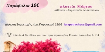 Η Σκακιστική Κίνηση Ιεράπετρας – ΣΚΑ.Κ.ΙΕΡΑ σας προσκαλεί σε μια όμορφη σκακιστική συνάντηση