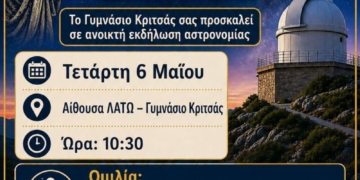“Από τα άστρα των αρχαίων στο Αστεροσκοπείο Σκίνακα” εκδήλωση του γυμνασίου Κριτσάς