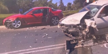 Σοβαρό τροχαίο στο δρόμο προς το αεροδρόμιο Χανίων