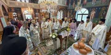 Ο Σεβ. κ. Κύριλλος μετείχε στην πανήγυρη του Ιερού Μητροπολιτικού Ναού Αγίου Παύλου στο Σπήλι