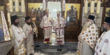 Αρχιερατικό Συλλείτουργο στον Ιερό Μητροπολιτικό Ναό Αγίου Γεωργίου Ιεράπετρας κατά την εορτή της Αγίας Παρασκευή