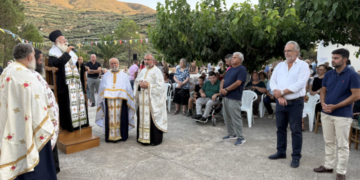 Ο Αρχιερατικός Εσπερινός της εορτής της Οσίας Ειρήνης της Χρυσοβαλάντου στην Ενορία Δάφνης Σητείας