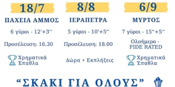 Ένα καλοκαίρι γεμάτο σκάκι στην Ιεράπετρα από τη Σκακιστική Κίνηση Ιεράπετρας
