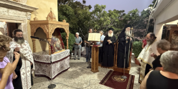 Ο Σεβ. Μητροπολίτης Προικοννήσου κ. Ιωσήφ χοροστάτησε στην Ακολουθία του Μεγάλου Παρακλητικού Κανόνα προς την Υπεραγία Θεοτόκο στην Ιερά Μονή Παναγίας Φανερωμένης «Τράχηλα» Σητείας