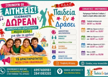 Απόκτηση voucher μέσω ΕΣΠΑ για δημιουργική απασχόληση παιδιών (5-12 ετών)