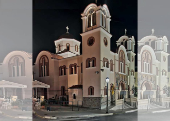 Ο φωταγωγημένος ναός της Αγίας Τριάδας