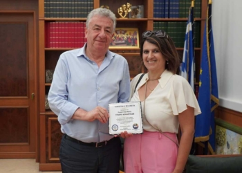 Συνάντηση Περιφερειάρχη  με την Πρόεδρο της Παγκρητικής Ομοσπονδίας Ευρώπης